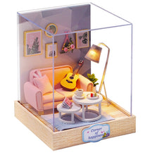 Load image into Gallery viewer, Cutebee DIY House Miniature with Furniture LED Music Dust Cover Model Building Blocks Toys for Children Casa De Boneca TD16
